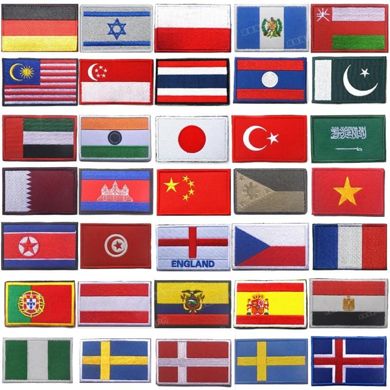 URBAN Wanted 100005735 World Countries Flag Tactical Patches