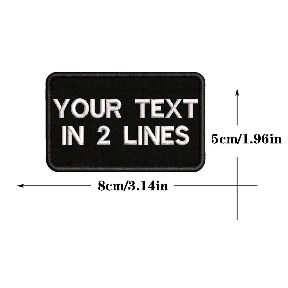 URBAN Wanted Appliques & Patches Black Custom Embroidery Text Patch
