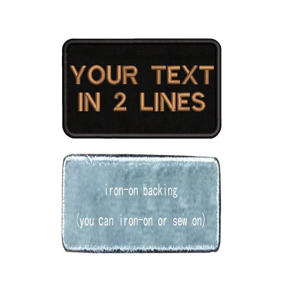 URBAN Wanted Appliques & Patches Black Custom Embroidery Text Patch