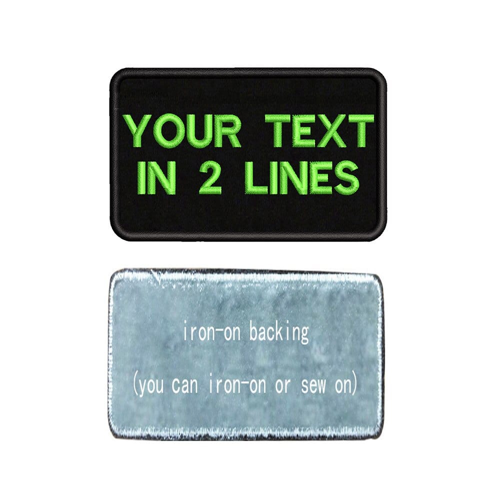 URBAN Wanted Appliques & Patches Black Custom Embroidery Text Patch