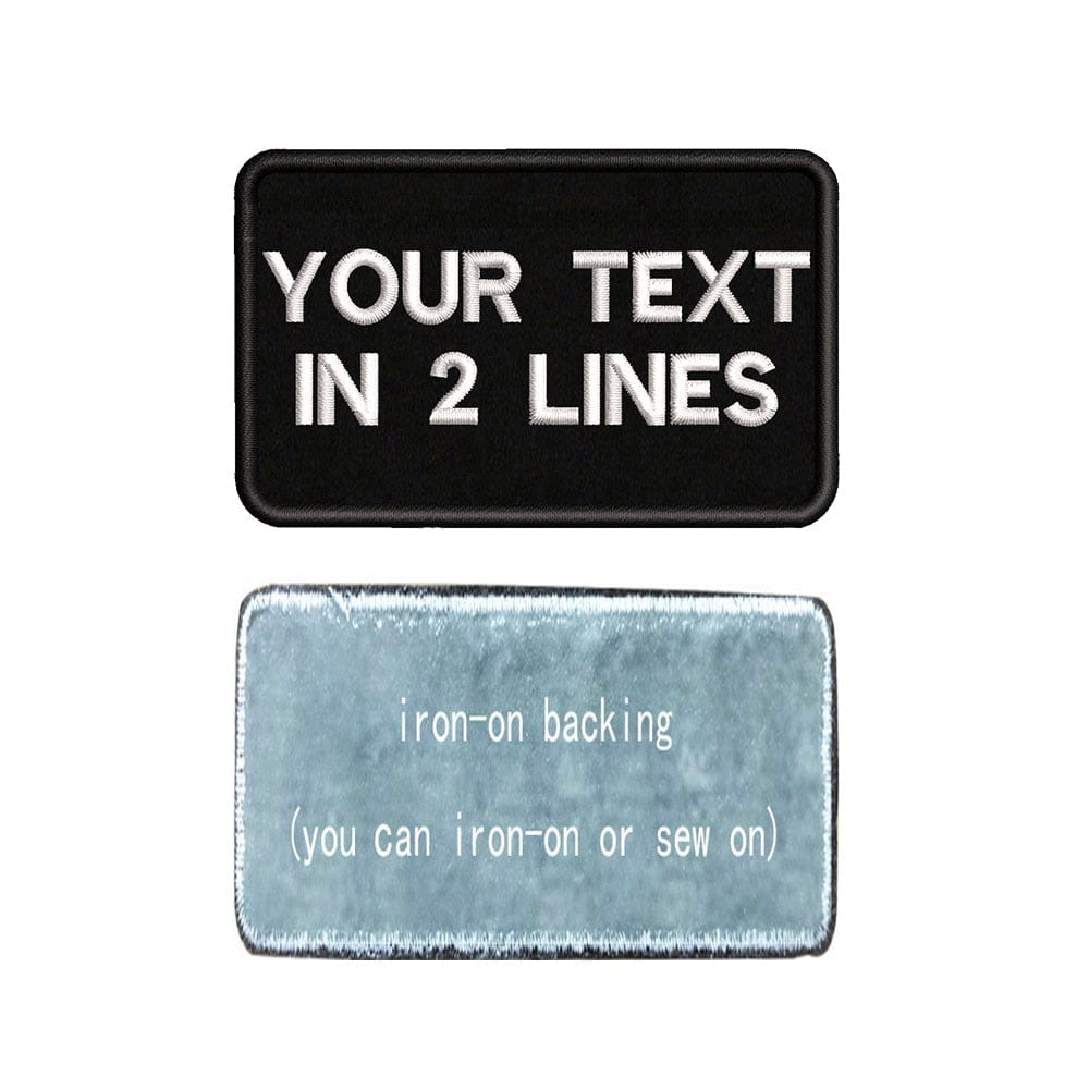 URBAN Wanted Appliques & Patches Black Custom Embroidery Text Patch