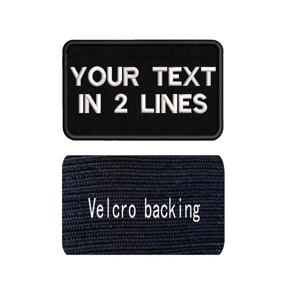 URBAN Wanted Appliques & Patches Black Custom Embroidery Text Patch