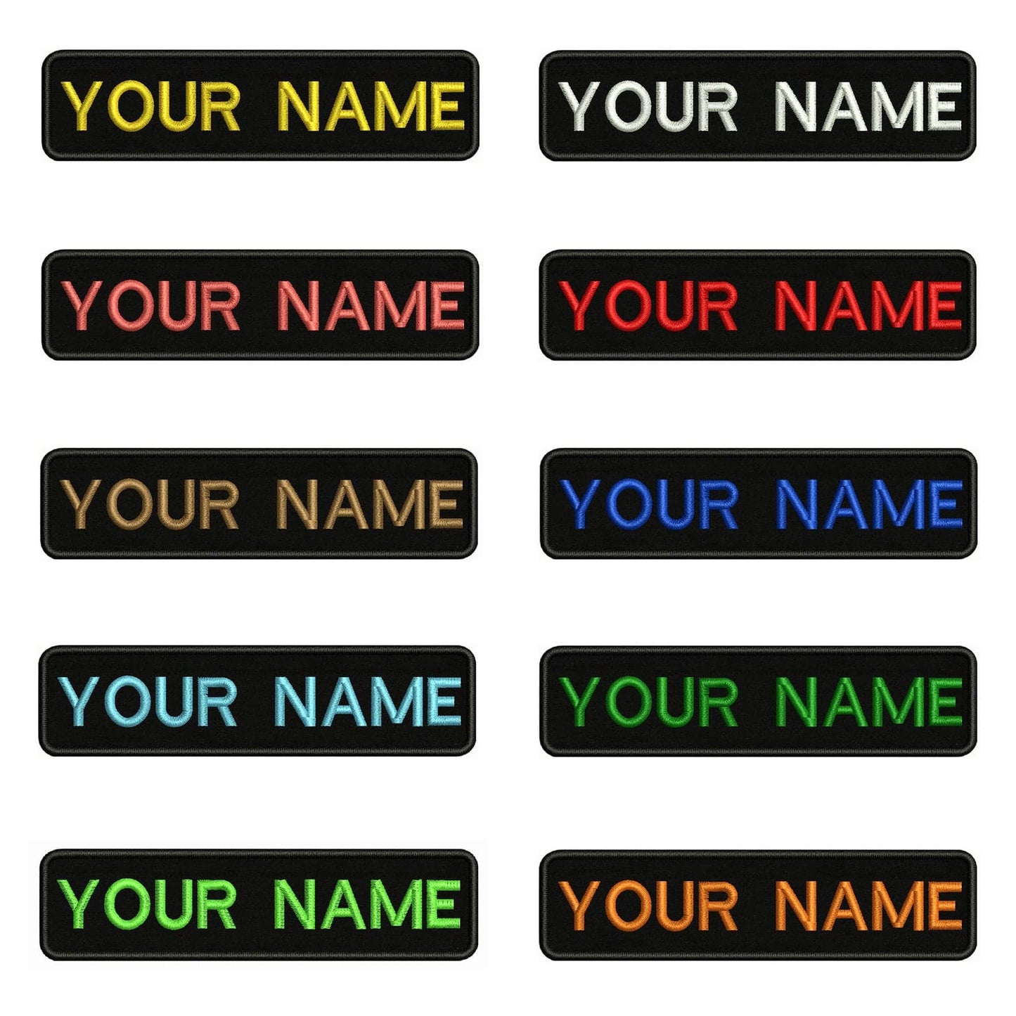 URBAN Wanted Appliques & Patches Custom Name Patch Black