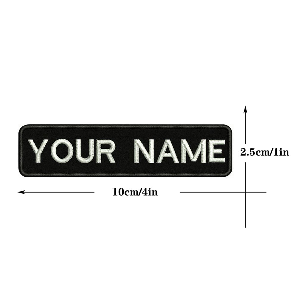 URBAN Wanted Appliques & Patches Custom Name Patch Black