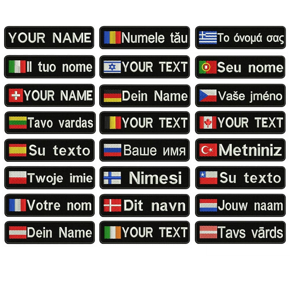 URBAN Wanted Custom National Flag Embroidery Name Patch