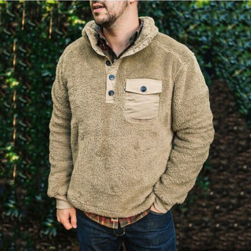 URBAN Wanted Khaki / L AXEL Fleece Sweatshirt