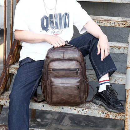Classic Urban Leather Backpack