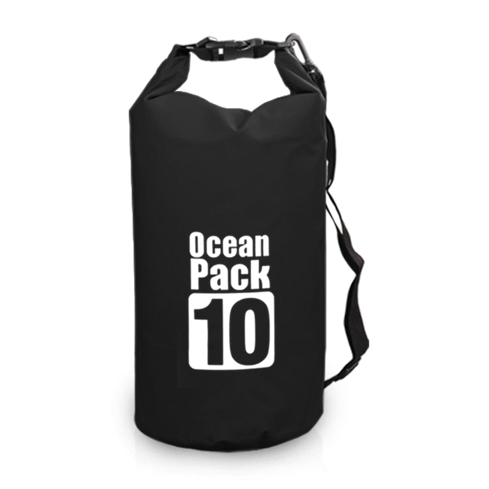 URBAN Wanted 10L Black Ocean Pack Waterproof Dry Backpack Bag For Kayaking, Swimming, Boating