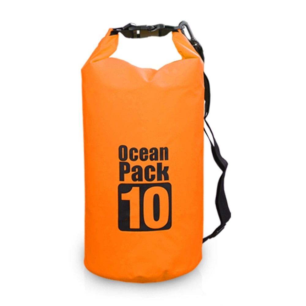 URBAN Wanted 10L Orange Ocean Pack Waterproof Dry Backpack Bag For Kayaking, Swimming, Boating