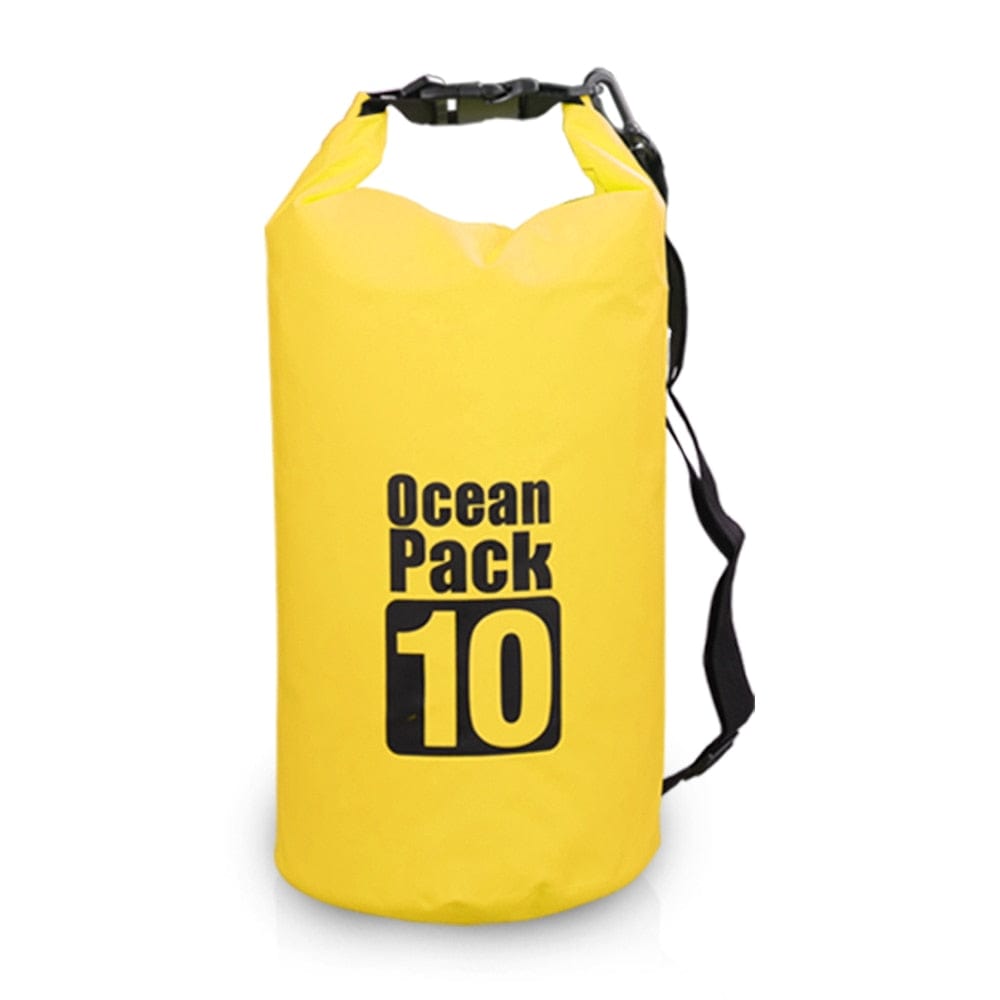 URBAN Wanted 10L Yellow Ocean Pack Waterproof Dry Backpack Bag For Kayaking, Swimming, Boating