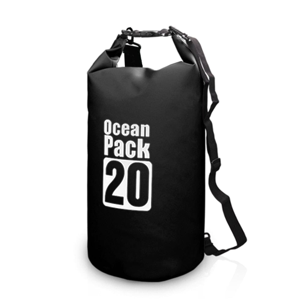 URBAN Wanted 20L Black Ocean Pack Waterproof Dry Backpack Bag For Kayaking, Swimming, Boating