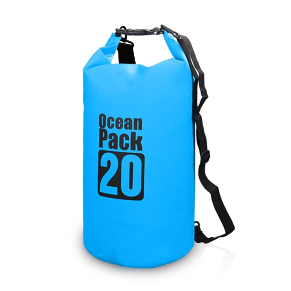 URBAN Wanted 20L Blue Ocean Pack Waterproof Dry Backpack Bag For Kayaking, Swimming, Boating
