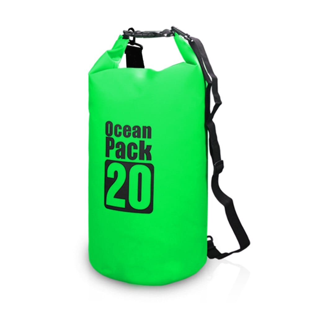 URBAN Wanted 20L Green Ocean Pack Waterproof Dry Backpack Bag For Kayaking, Swimming, Boating