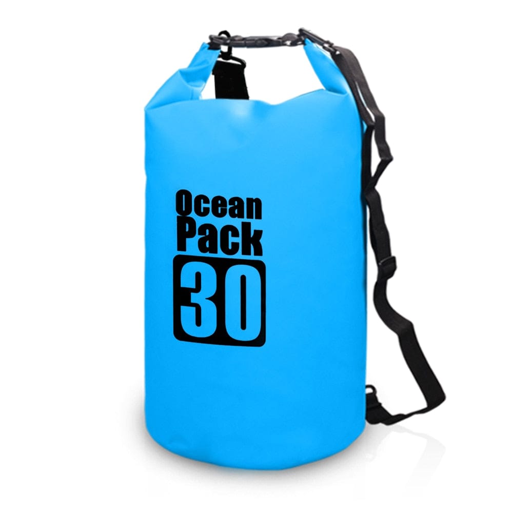 URBAN Wanted 30L Blue Ocean Pack Waterproof Dry Backpack Bag For Kayaking, Swimming, Boating