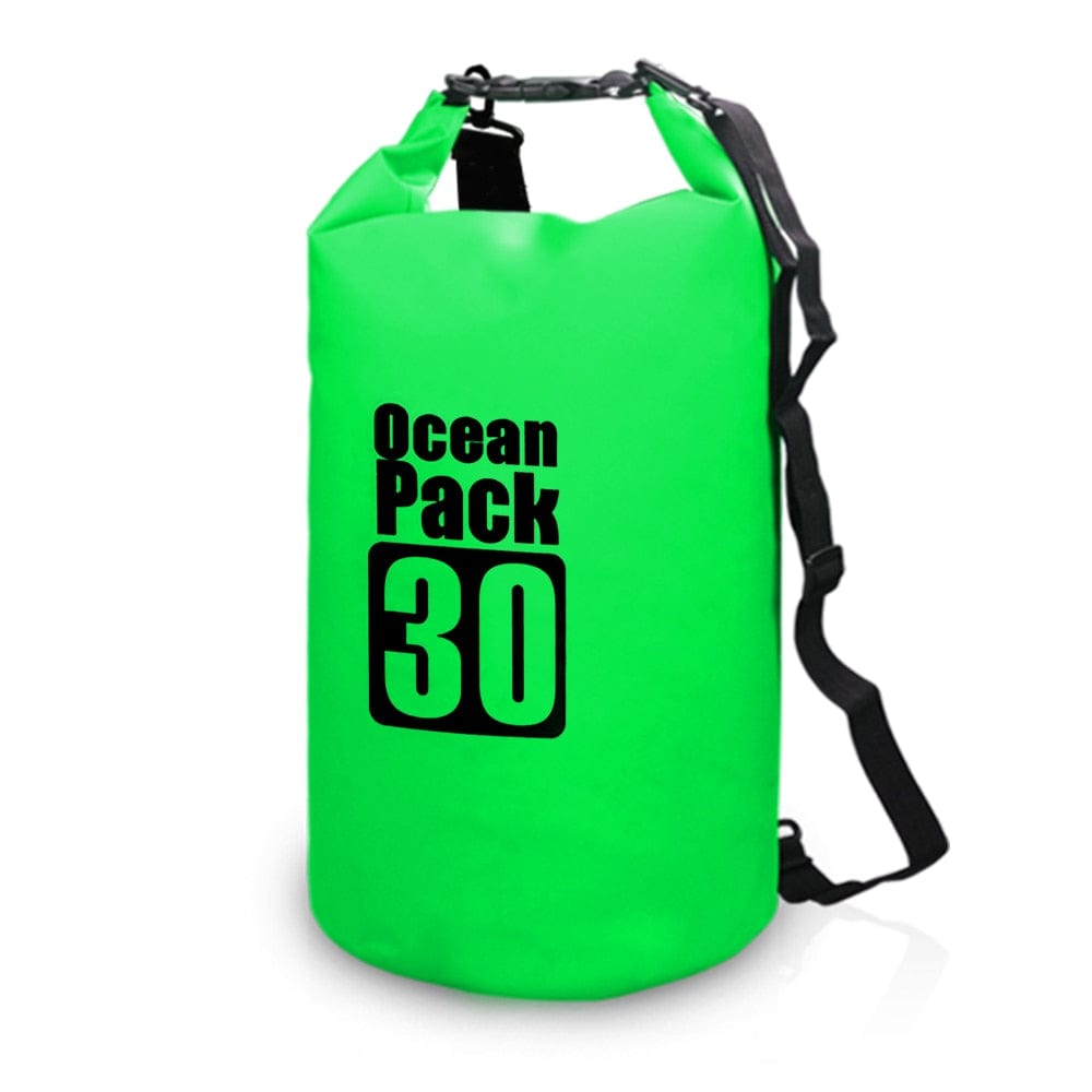 URBAN Wanted 30L Green Ocean Pack Waterproof Dry Backpack Bag For Kayaking, Swimming, Boating