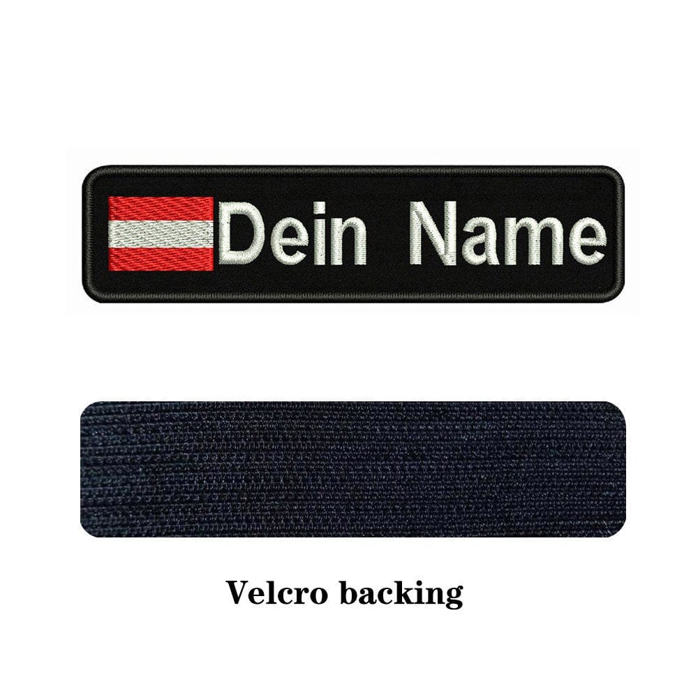 URBAN Wanted Austria Custom National Flag Embroidery Name Patch