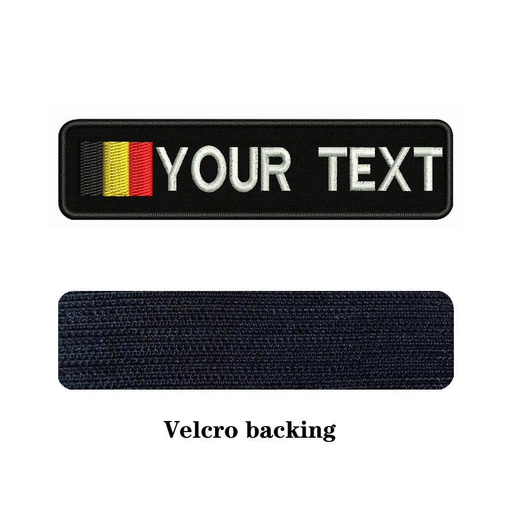 URBAN Wanted Belgium Custom National Flag Embroidery Name Patch