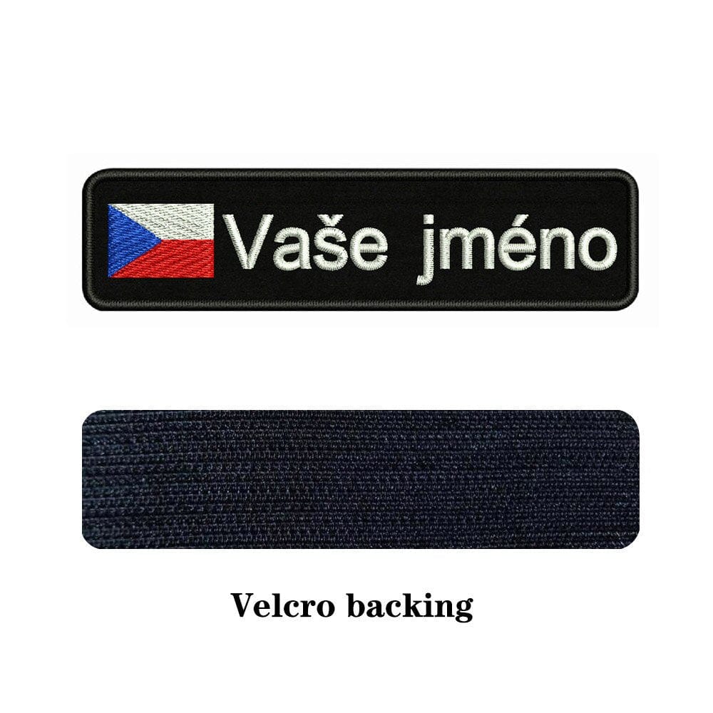 URBAN Wanted Czech Republic Custom National Flag Embroidery Name Patch