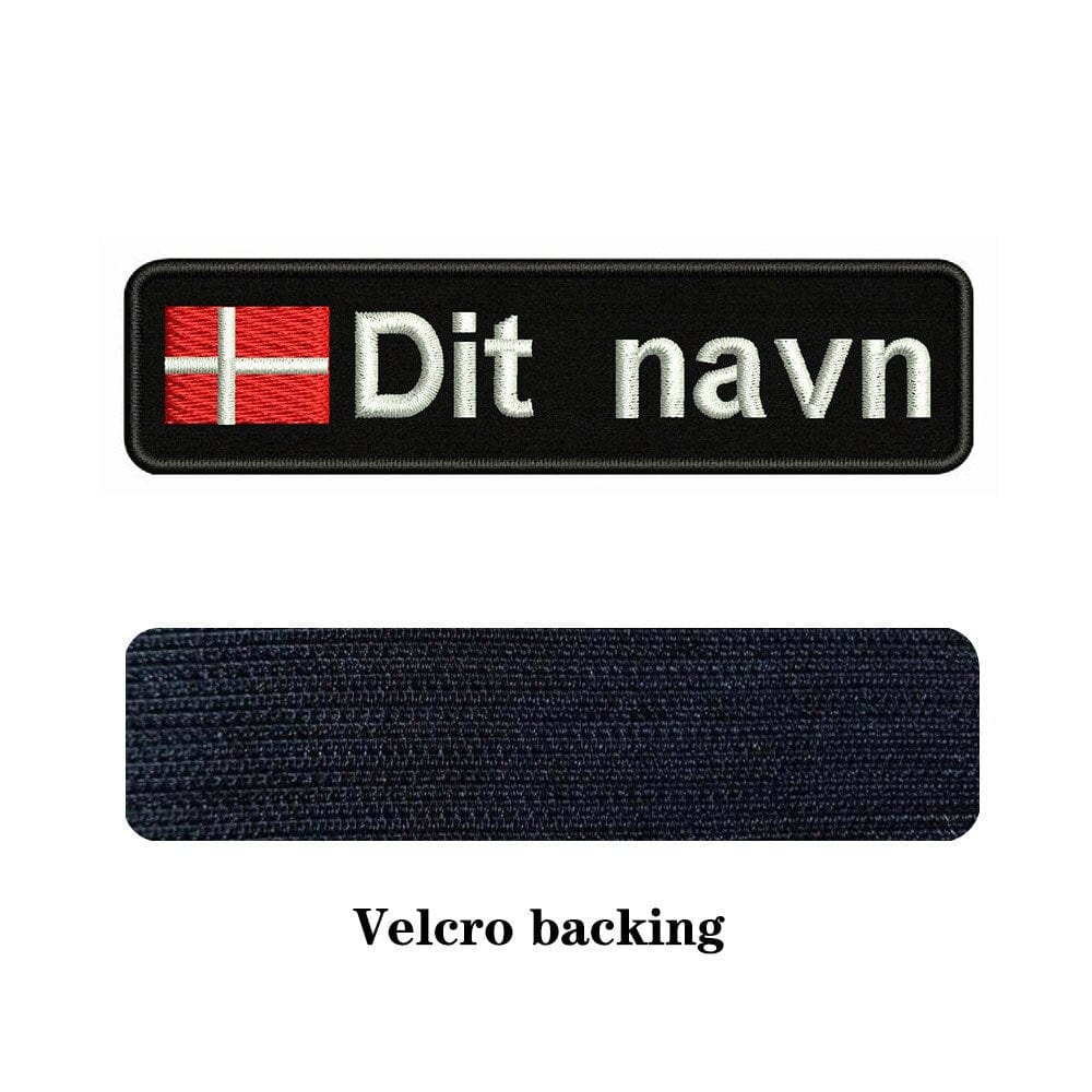 URBAN Wanted Denmark Custom National Flag Embroidery Name Patch