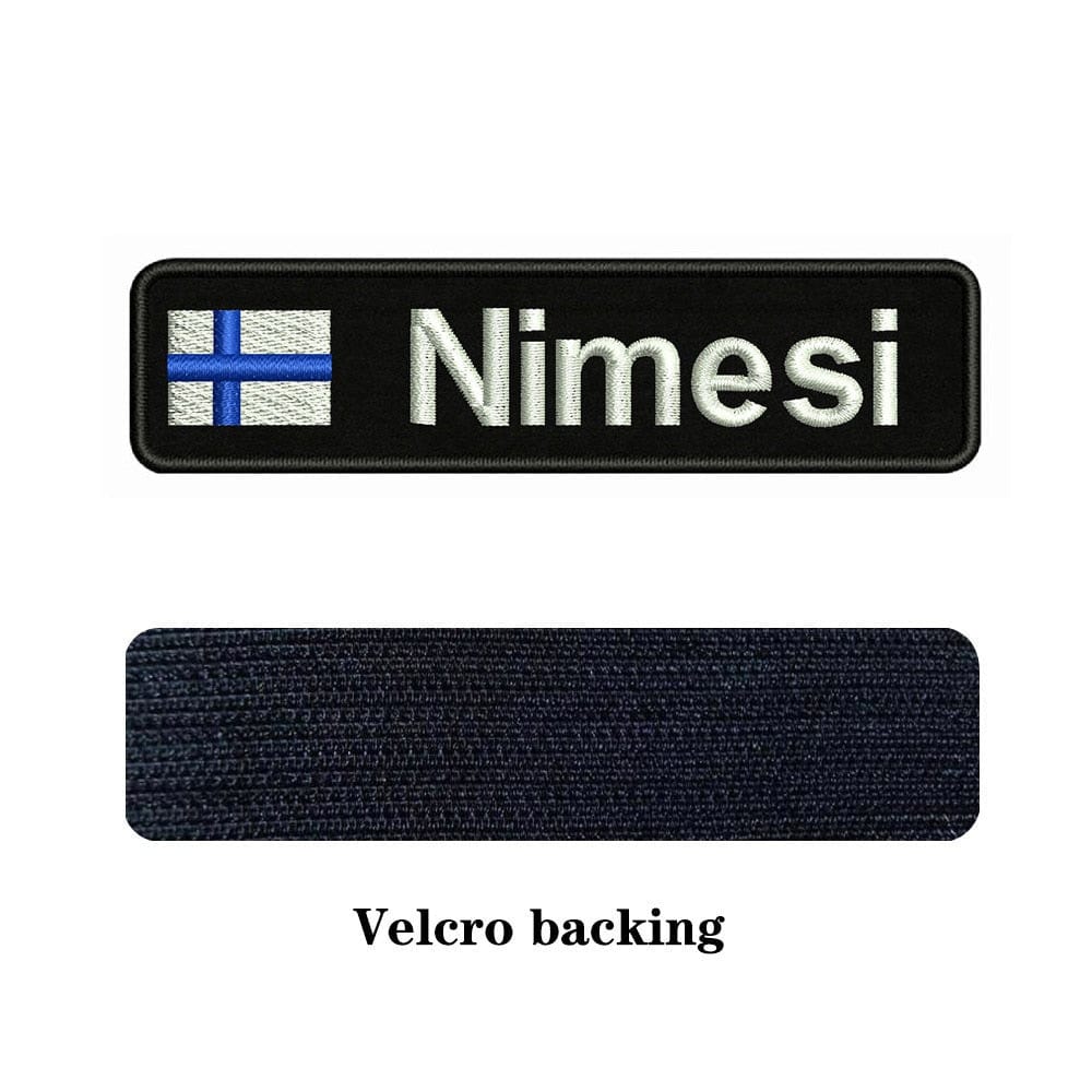 URBAN Wanted Finland Custom National Flag Embroidery Name Patch