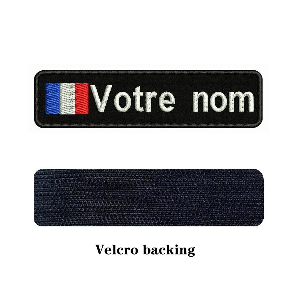 URBAN Wanted France Custom National Flag Embroidery Name Patch