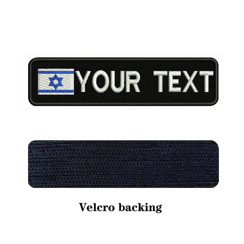URBAN Wanted Israel Custom National Flag Embroidery Name Patch