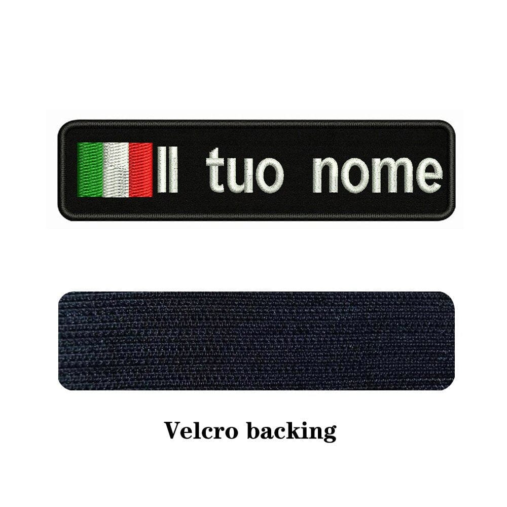 URBAN Wanted Italy Custom National Flag Embroidery Name Patch