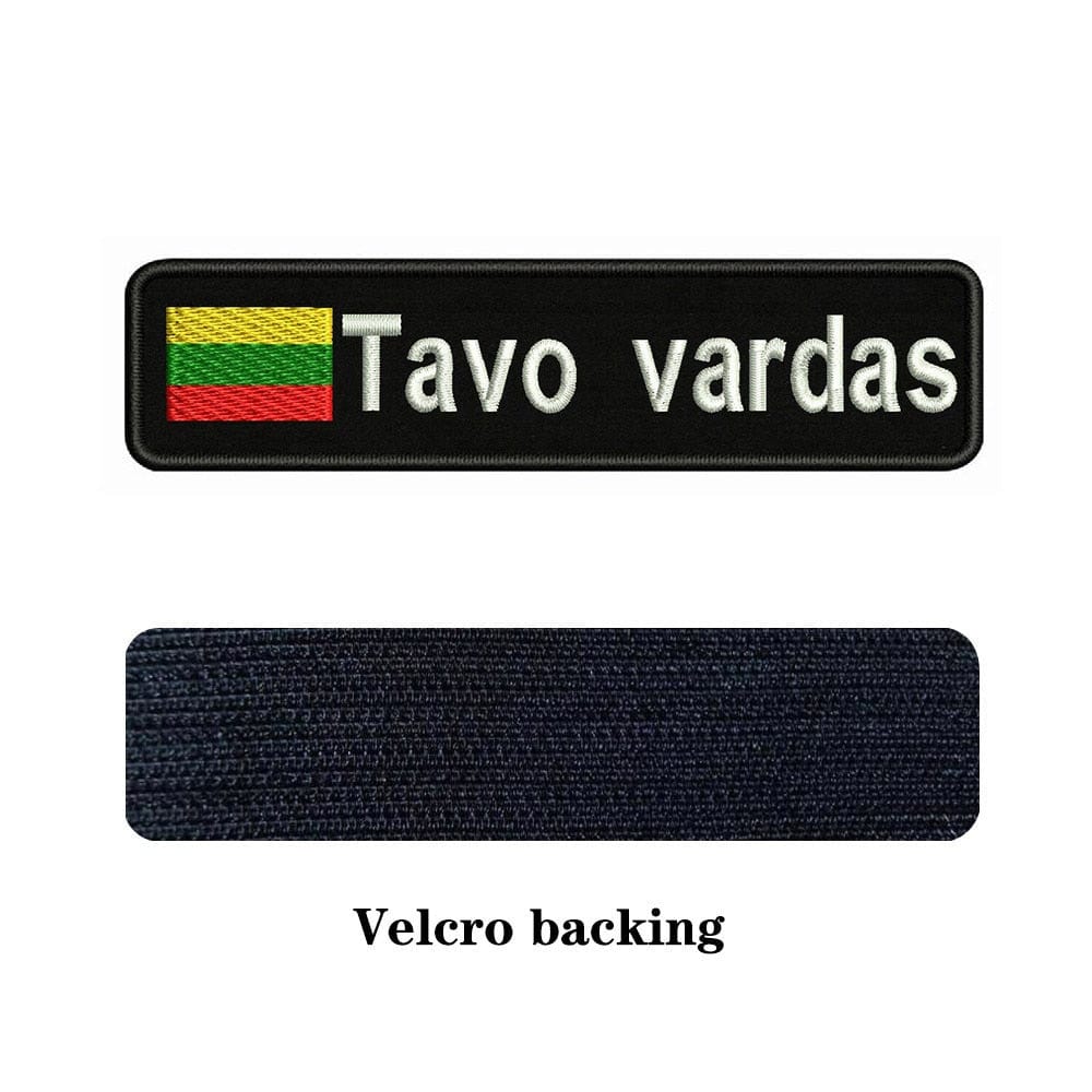 URBAN Wanted Lithuania Custom National Flag Embroidery Name Patch