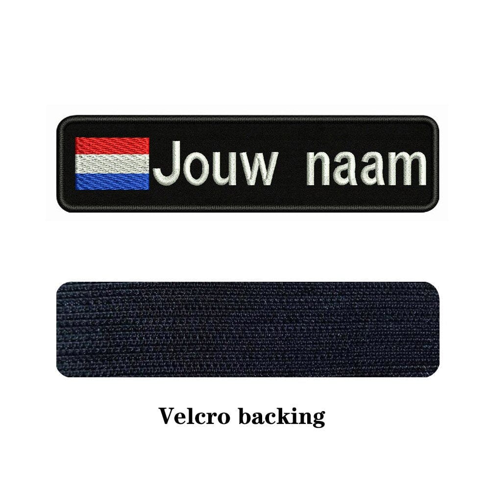 URBAN Wanted Netherlands Custom National Flag Embroidery Name Patch