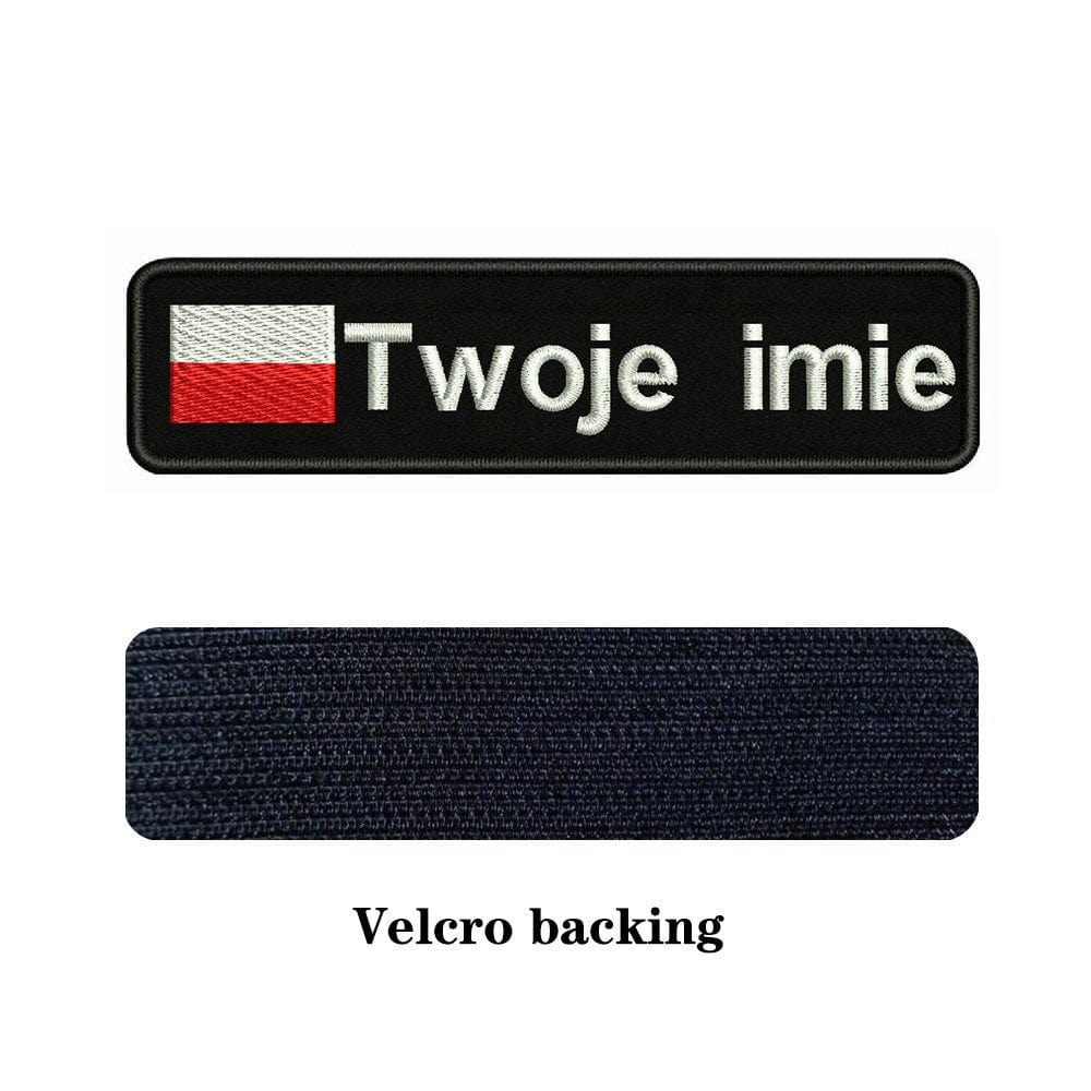URBAN Wanted Poland Custom National Flag Embroidery Name Patch