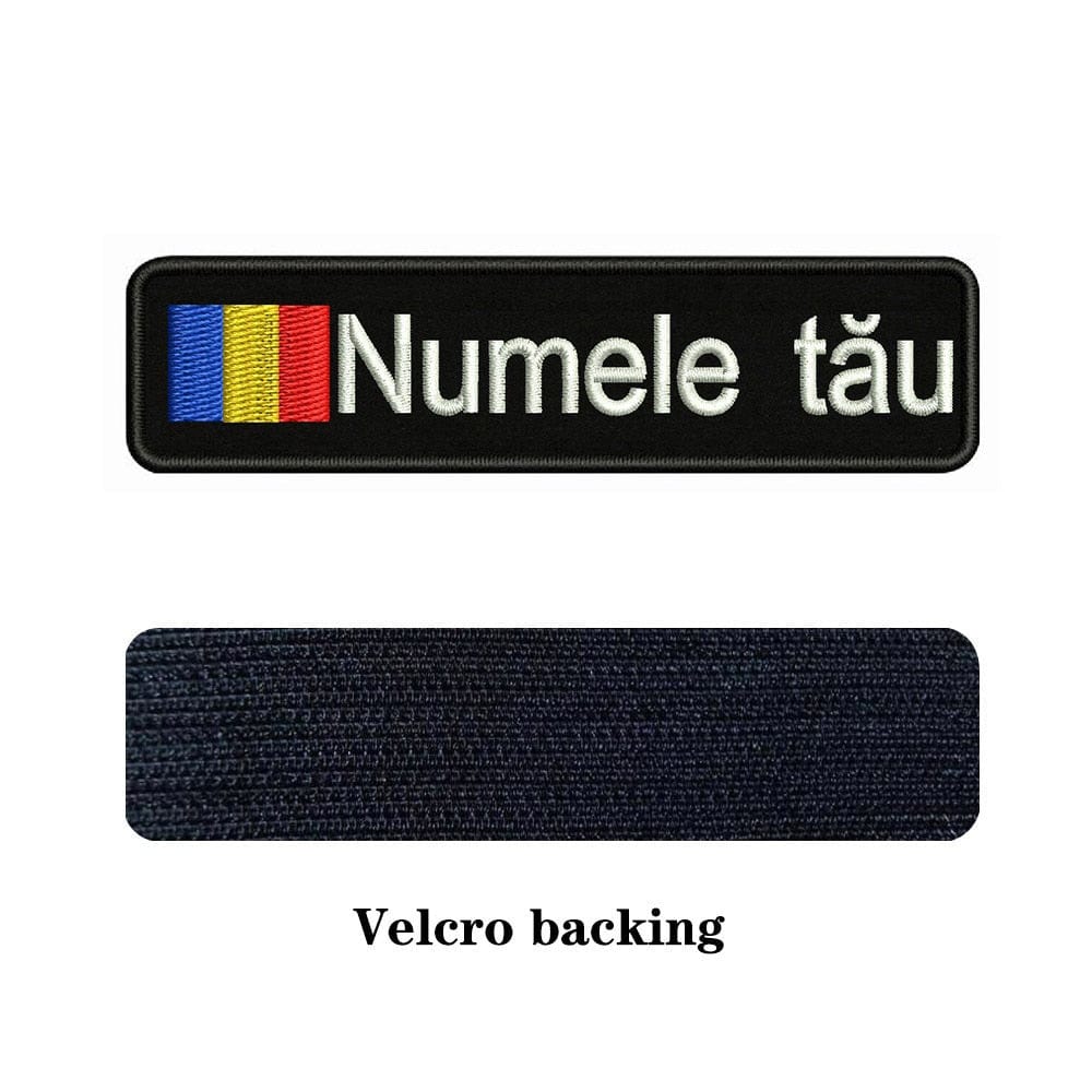 URBAN Wanted Romania Custom National Flag Embroidery Name Patch