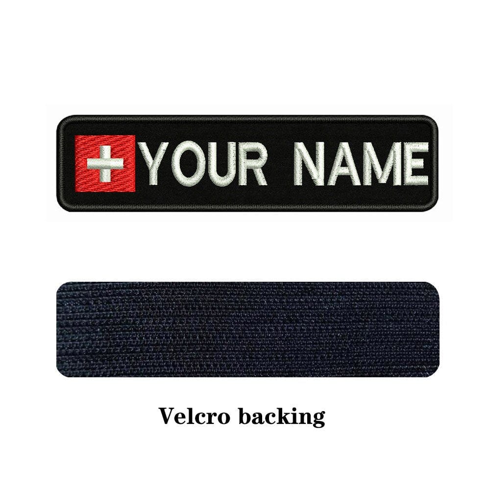 URBAN Wanted Switzerland Custom National Flag Embroidery Name Patch