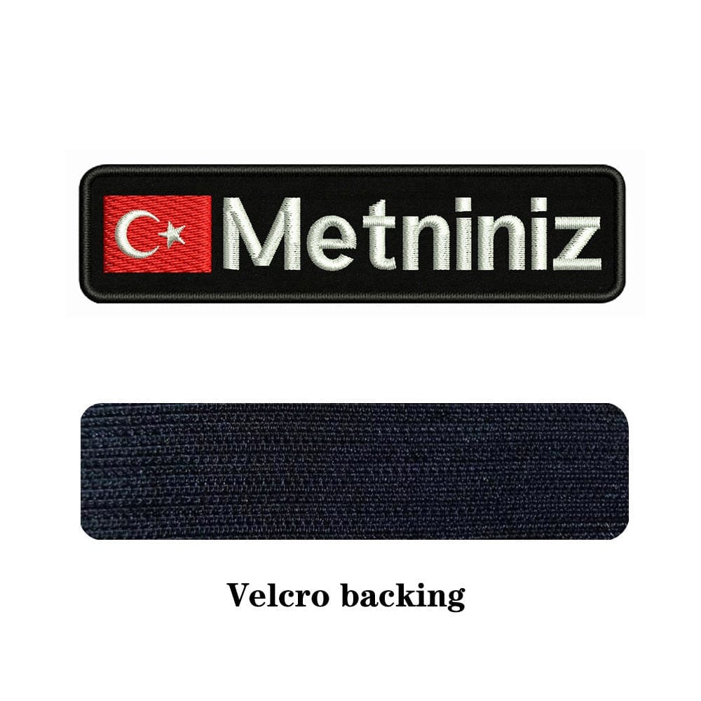 URBAN Wanted Turkey Custom National Flag Embroidery Name Patch